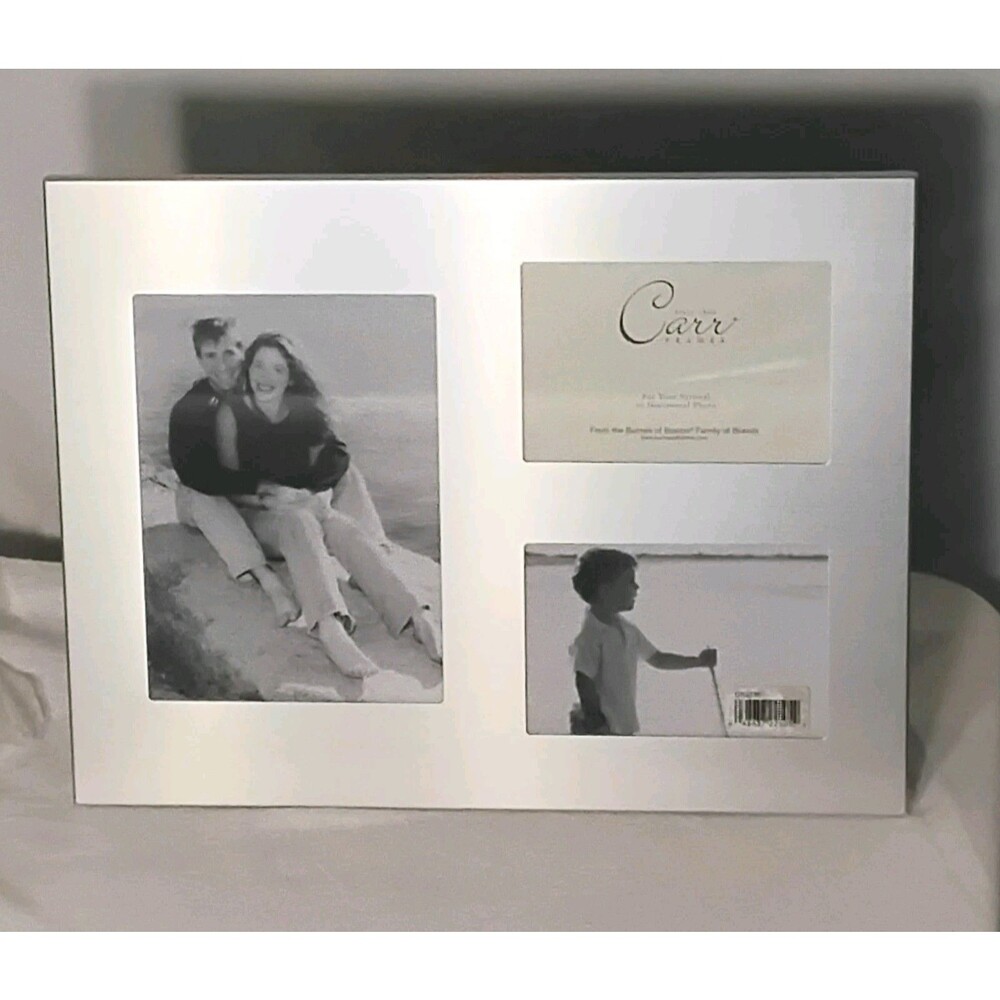 Carr Silver-Toned Vintage Photo Collage Frame 3 In One 10 X 13 New